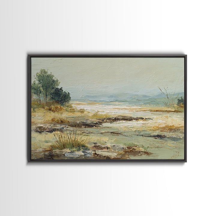 Oversized Abstract Landscape Canvas Print, Above Sofa Art, Canvas Print, Living Room Decor, Statement, Botanical Wall Art, ASA-3x2-29
