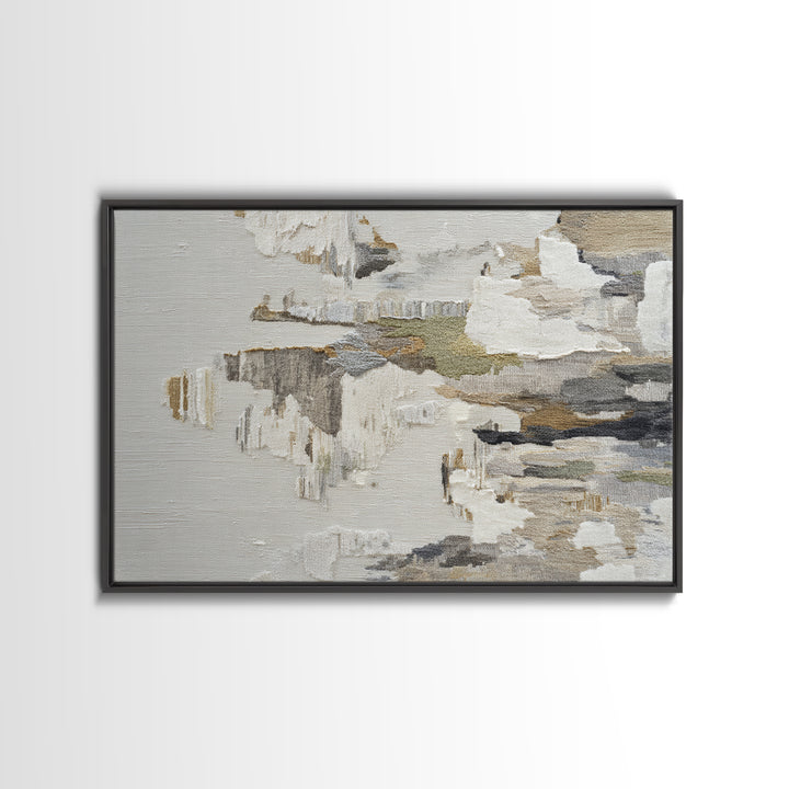 Large Modern Organic Shapes Canvas Print, Above Sofa Art, Frame Tv Art, Living Room Decor, Statement, Coastal Wall Art, ASA-3x2-30