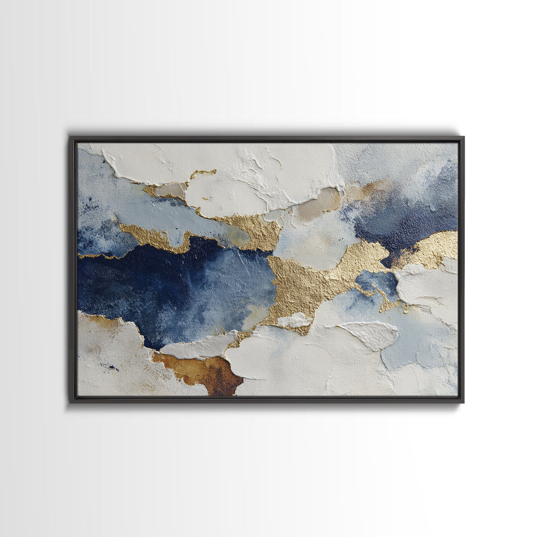 Textured Plaster Abstract Framed Canvas Print, Above Sofa Art, Set of 3 Prints, Living Room Decor, Abstract Art, Statement, ASA-3x2-39
