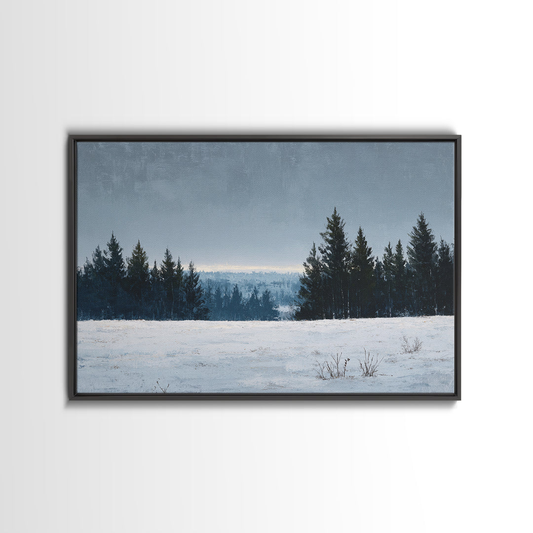 Modern Scandinavian Forest Canvas Print, Above Sofa Art, Canvas Print, Living Room Decor, Statement, Botanical Wall Art, ASA-3x2-43