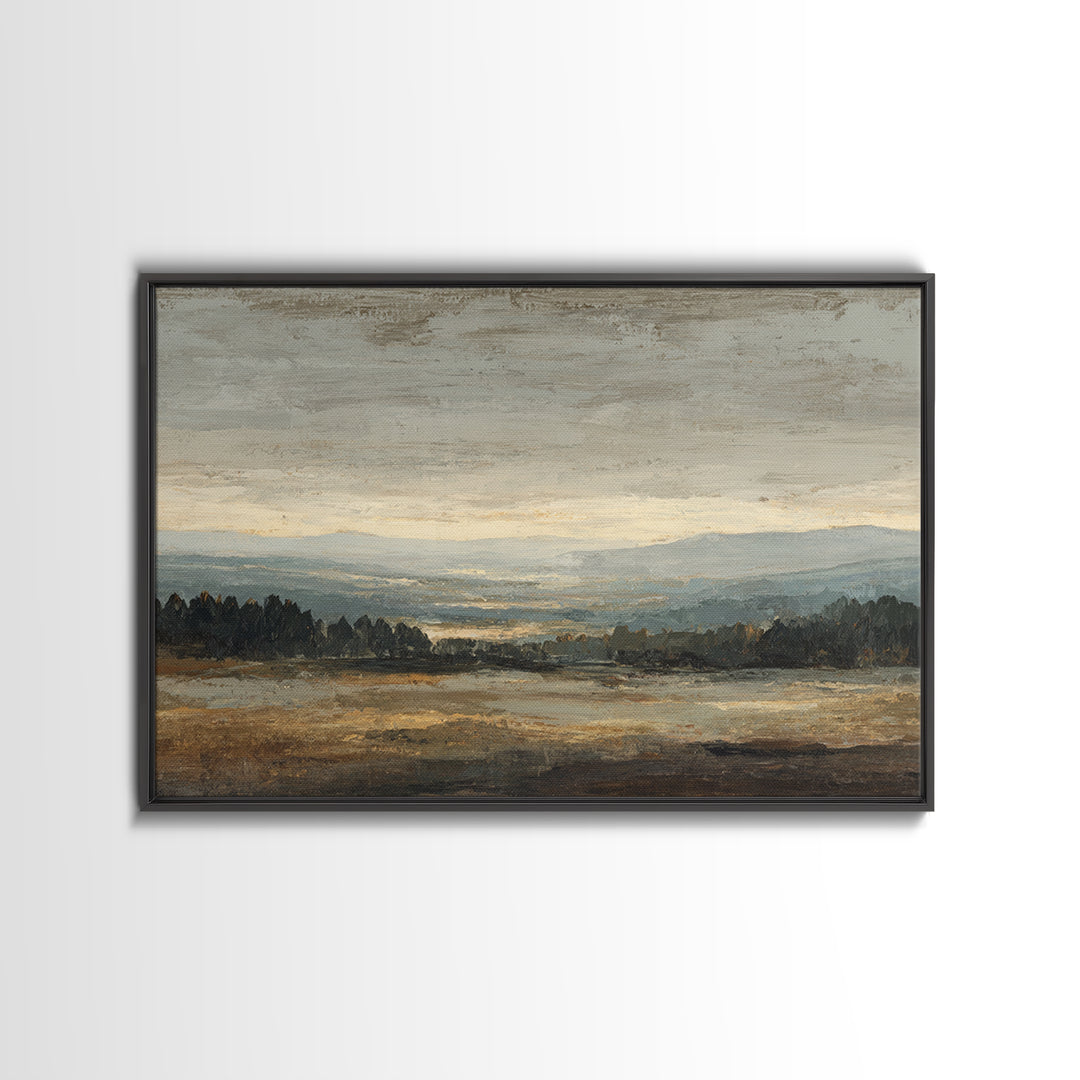 Oversized Abstract Landscape Canvas Print, Above Sofa Art, Canvas Print, Living Room Decor, Statement, Botanical Wall Art, ASA-3x2-53
