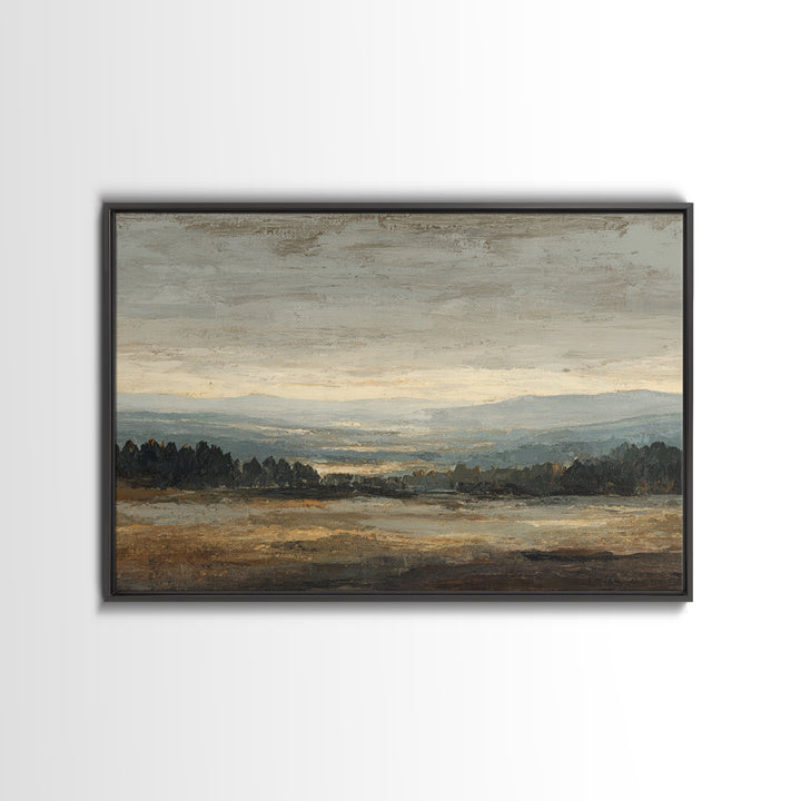Oversized Abstract Landscape Canvas Print, Above Sofa Art, Canvas Print, Living Room Decor, Statement, Botanical Wall Art, ASA-3x2-53