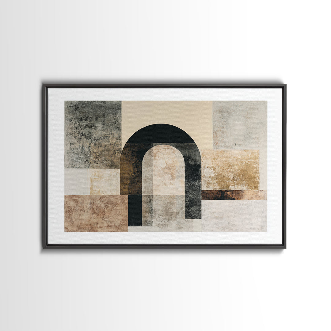 Architectural Arch Study Canvas Print, Above Sofa Art, Oversized Wall Art, Living Room Decor, Oil Painting, Statement, ASA-3x2-61