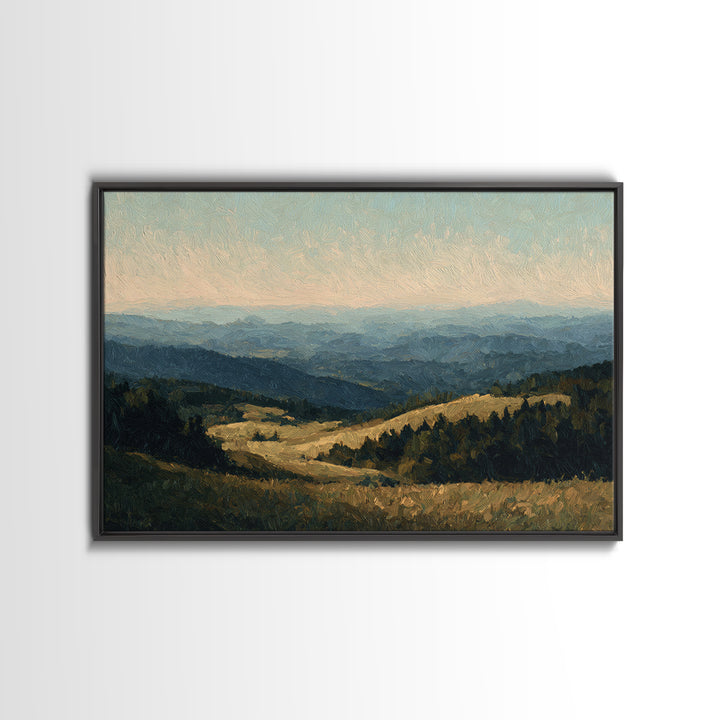 Wide Olive and Beige Meadow Panorama Canvas Print, Above Sofa Art, Textured Wall Art, Living Room Decor, Fine Art, Statement, ASA-3x2-62