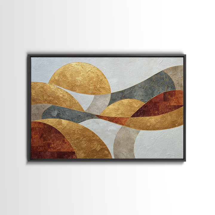 Textured Plaster Abstract Framed Canvas Print, Above Sofa Art, Contemporary Art, Living Room Decor, Fine Art, Statement, ASA-3x2-63