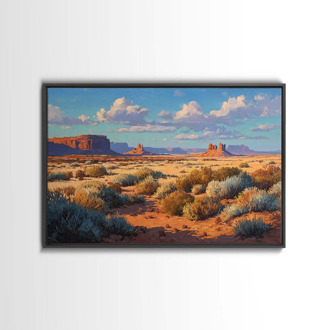 Desert Mesa Panorama Canvas Print, Above Sofa Art, Coastal Wall Art, Living Room Decor, Fine Art, Statement, Statement Artwork, ASA-3x2-72