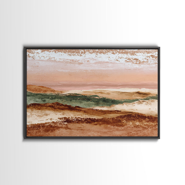 Abstract Canyon Landscape Canvas Print, Above Sofa Art, Neutral Decor, Living Room Decor, Oil Painting, Statement, Wall Art, ASA-3x2-83