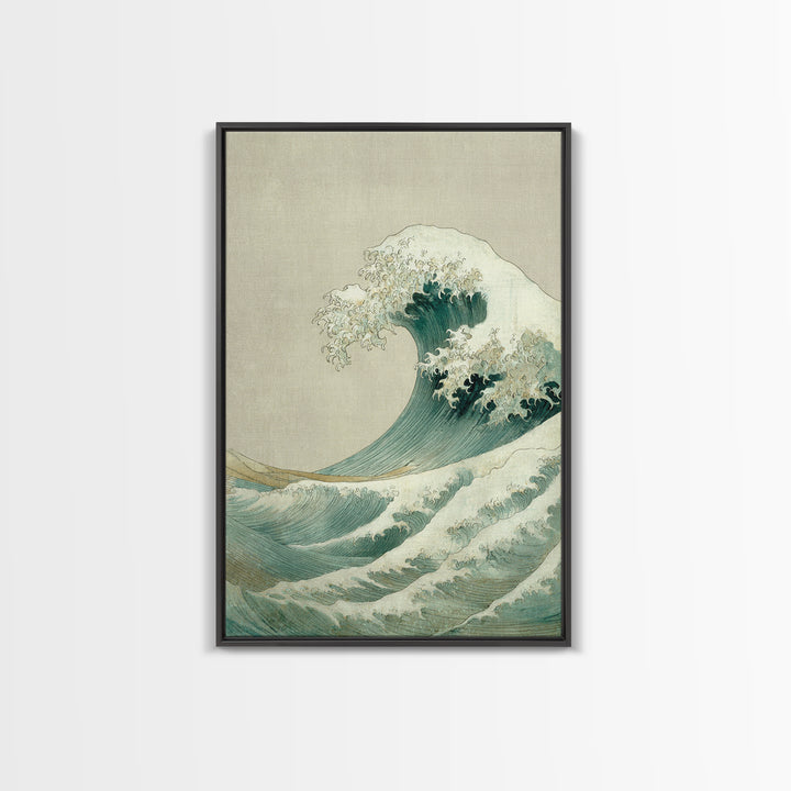 Hokusai Ocean Wave Without Copying the Original Canvas Print, Asian Inspired Art, Minimalist Decor, Living Room Decor, Harmony, ASI-2x3-54