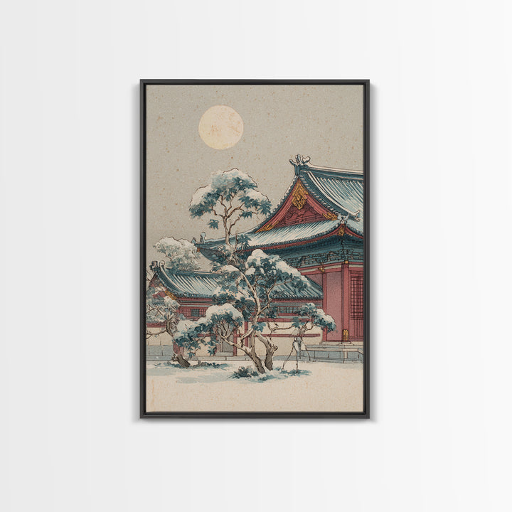 Temple Roof Detail Canvas Print, Asian Inspired Art, Aesthetic Wall Art, Living Room Decor, Fine Art, Harmony, Boho Decor, ASI-2x3-7