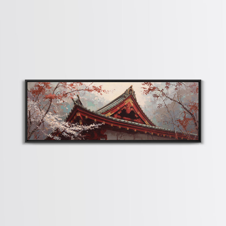 Temple Roof Detail Canvas Print, Asian Inspired Art, Fine Art Print, Living Room Decor, Fine Art, Harmony, Poster, Wall Decor, ASI-3x1-39