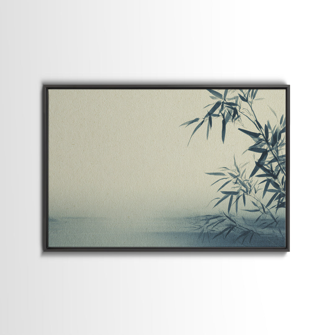 Minimal Bamboo Stalks Canvas Print, Asian Inspired Art, Floral Art, Living Room Decor, Fine Art, Harmony, Fine Art Print, ASI-3x2-48