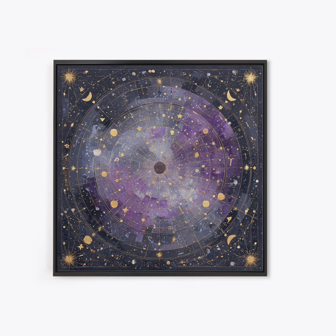 Scorpio Formed from Stars and Jeweled Shadows Canvas Print, Astrology Art, Statement Artwork, Living Room Decor, Oil Painting, AST-1x1-82