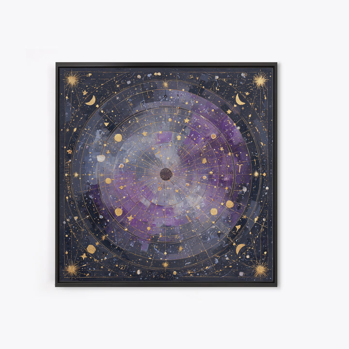 Scorpio Formed from Stars and Jeweled Shadows Canvas Print, Astrology Art, Statement Artwork, Living Room Decor, Oil Painting, AST-1x1-82
