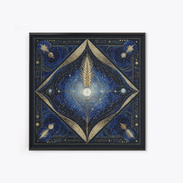 Virgo Maiden with Wheat and Blue Night Canvas Print, Astrology Art, Wall Decor, Living Room Decor, Fine Art, Zodiac, Home Decor, AST-1x1-90