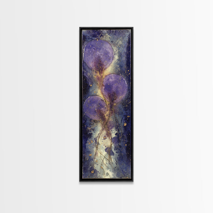 Celestial Twins Surrounded by Mirrored Moons Framed Canvas Print, Astrology Art, Wall Art, Living Room Decor, Oil Painting, AST-1x3-45