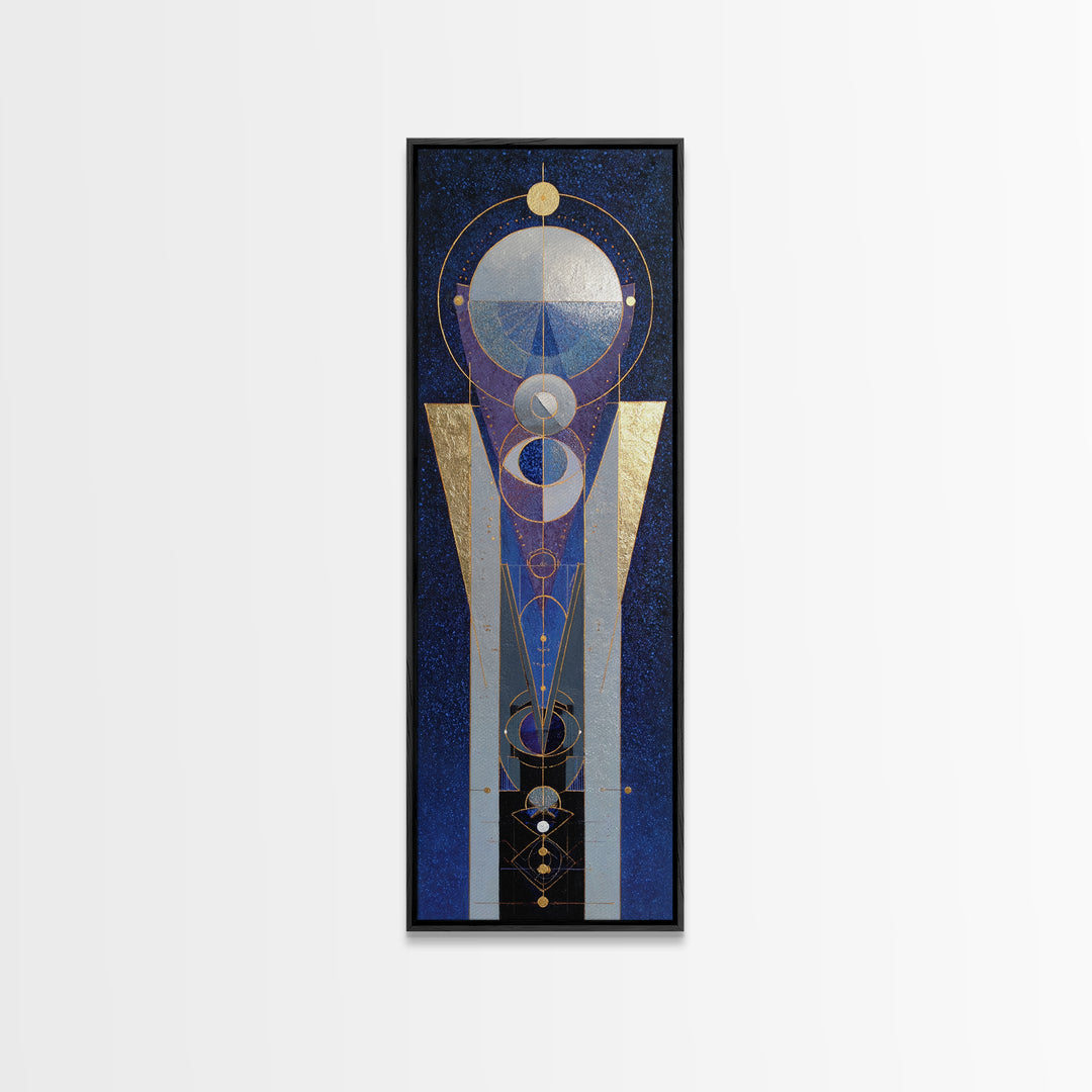Birth Chart Geometry Framed Canvas Print, Astrology Art, Statement Artwork, Living Room Decor, Fine Art, Zodiac, Digital Art, AST-1x3-91