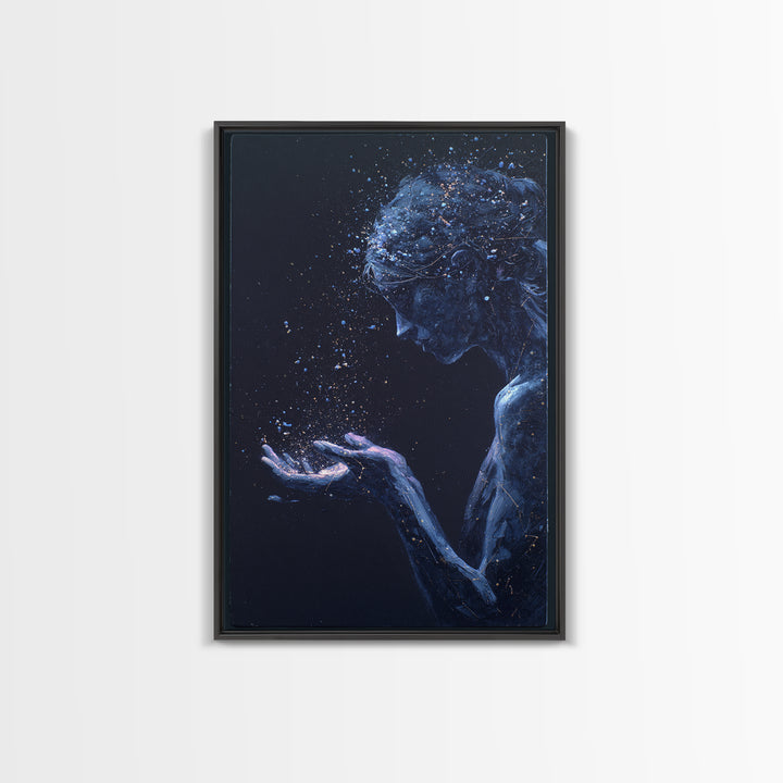 Water Bearer Figure Pouring a River of Canvas Print, Astrology Art, Printable Wall Art, Living Room Decor, Fine Art, Zodiac, AST-2x3-23