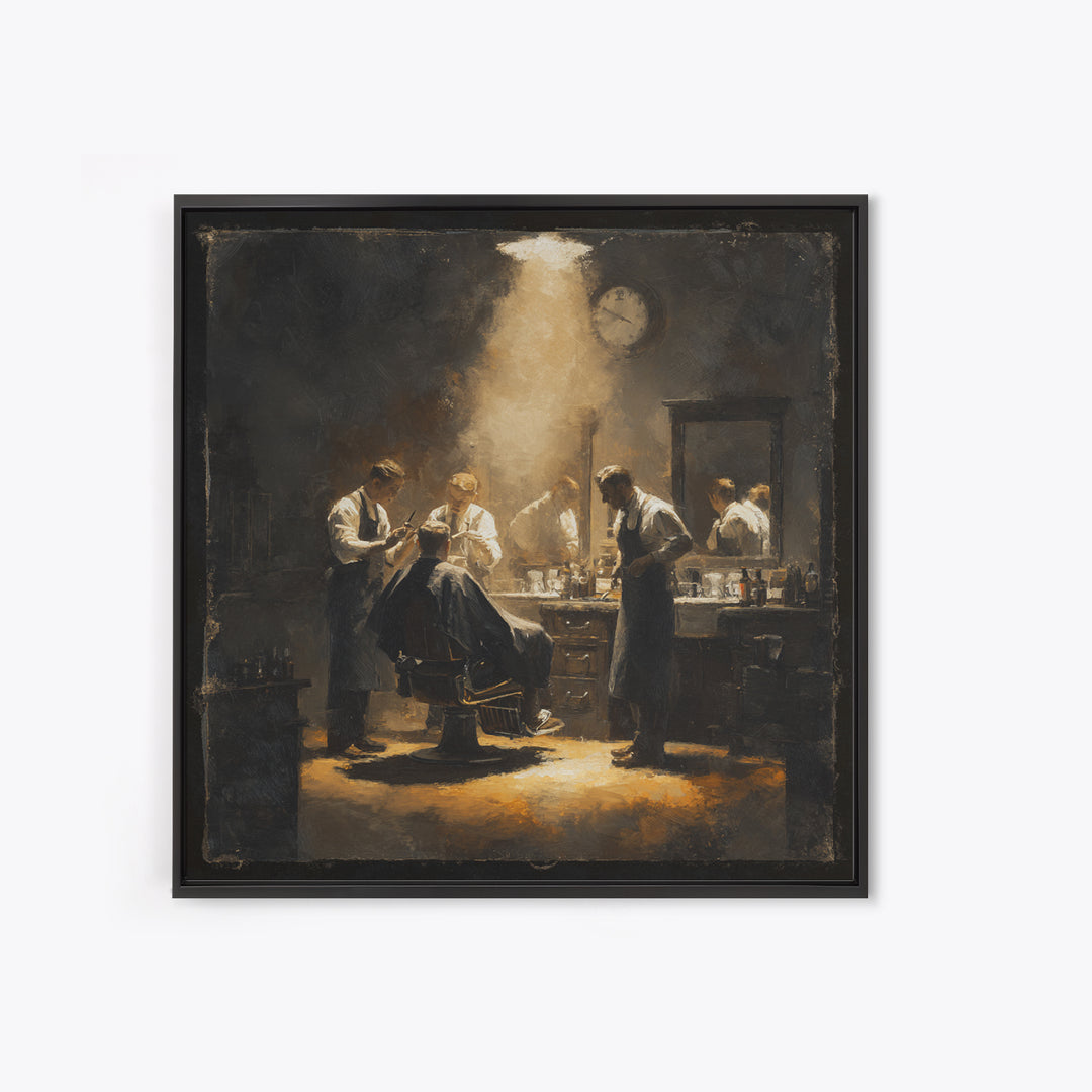 Barber Shop Quartet Musical Poster Without Interior Canvas Print, Barbershop Art, Gallery Decor, Barbershop Decor, Grooming, BAA-1x1-93
