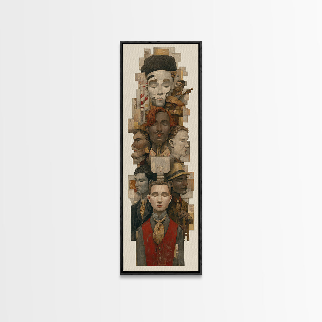 Barber Shop Quartet Musical Poster Without Interior Canvas Print, Barbershop Art, Barbershop Decor, Grooming, BAA-1x3-33