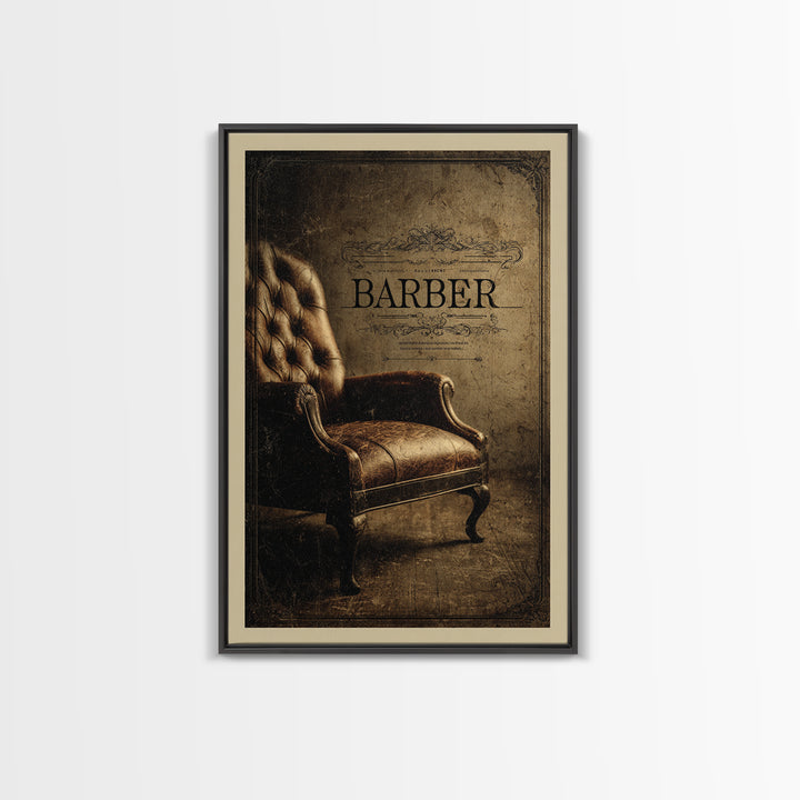 Retro Clipper Advertising Art Canvas Print, Barbershop Art, Urban Wall Art, Barbershop Decor, Grooming, Statement Artwork, BAA-2x3-31