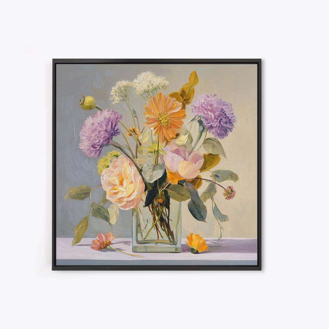 Warm Fireplace Still Life Framed Canvas Print, Bed and Breakfast Art, Bedroom Prints, Living Room Decor, Fine Art, BAB-1x1-42
