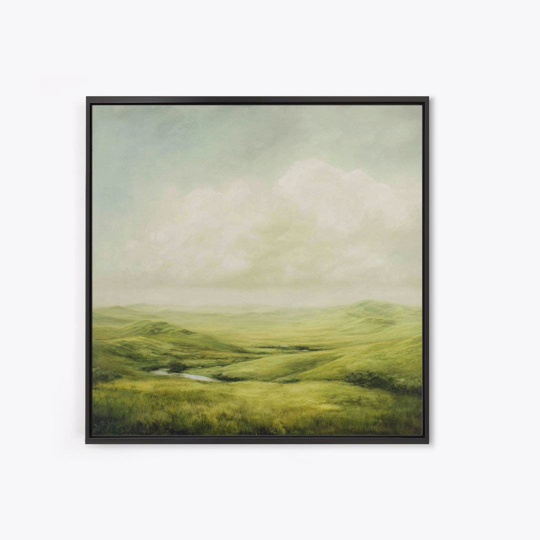 Classic Landscape with Rolling Green Hills Canvas Print, Bed and Breakfast Art, Bedroom Prints, Living Room Decor, BAB-1x1-72