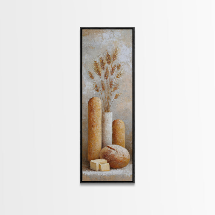 Freshly Baked Bread Canvas Print, Bed and Breakfast Art, Dopamine Decor, Living Room Decor, Fine Art, Bedroom Art, BAB-1x3-56