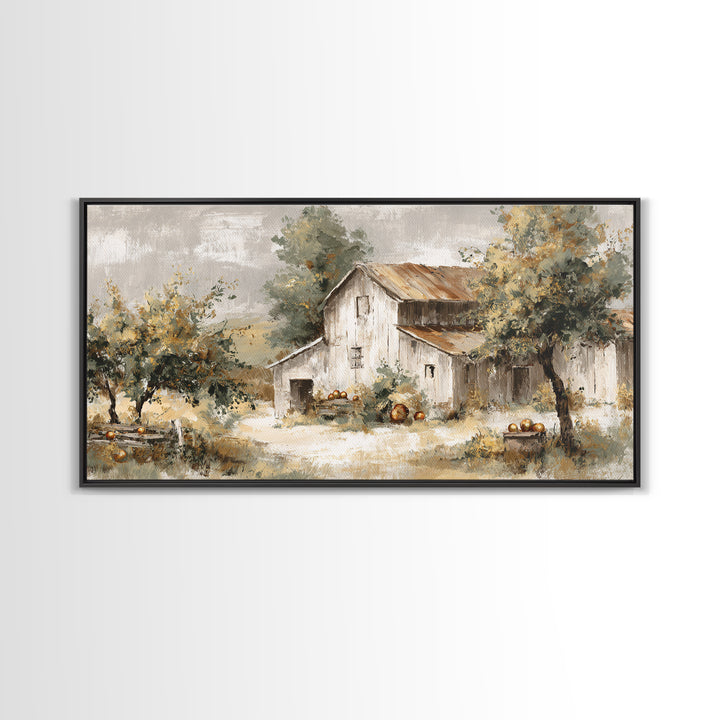 Apple Orchard Scene Canvas Print, Bed and Breakfast Art, Canvas Wall Art, Living Room Decor, Fine Art, Above Bed Decor, BAB-2x1-57