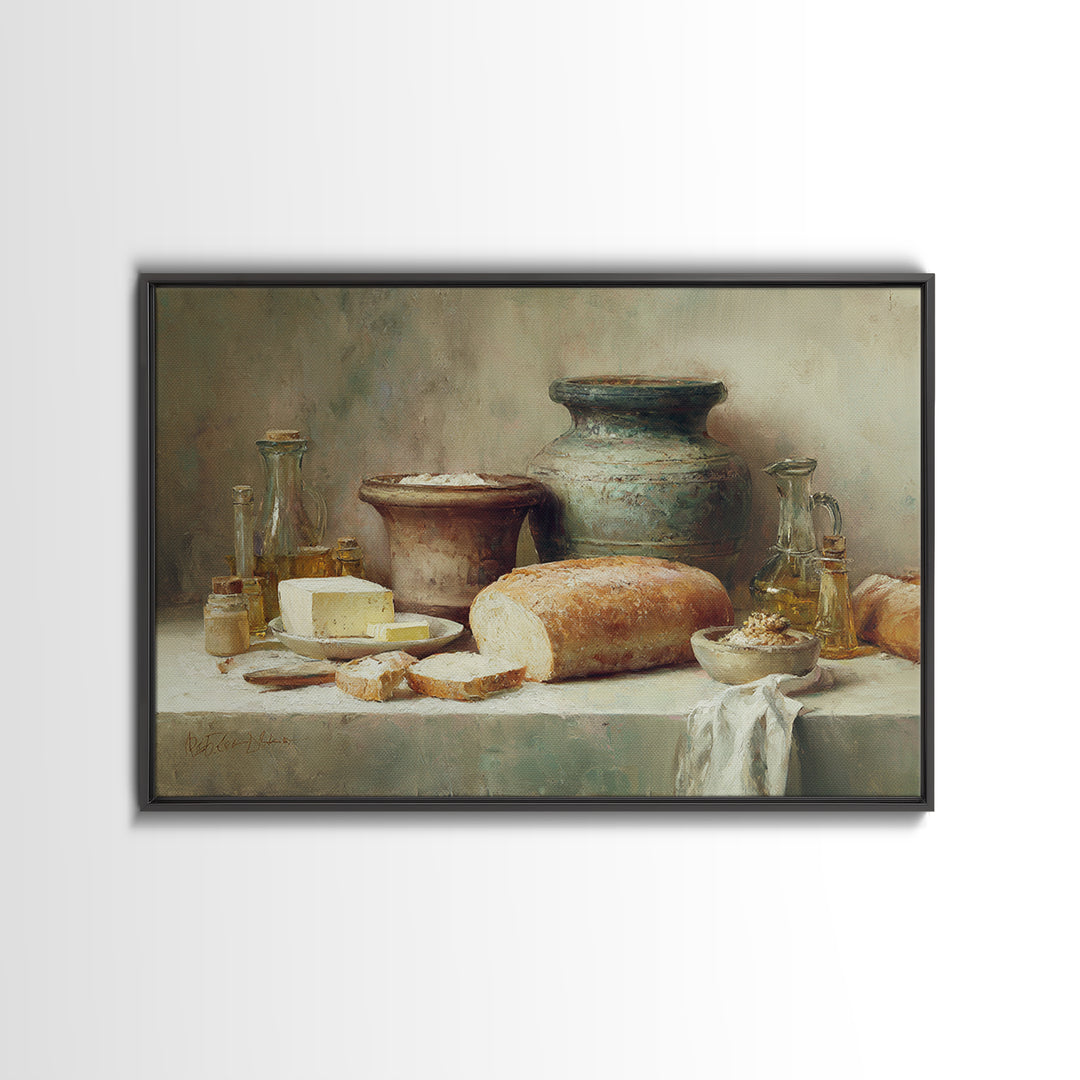 Freshly Baked Bread Canvas Print, Bed and Breakfast Art, Contemporary Art, Living Room Decor, Fine Art, Bedroom Decor, BAB-3x2-72