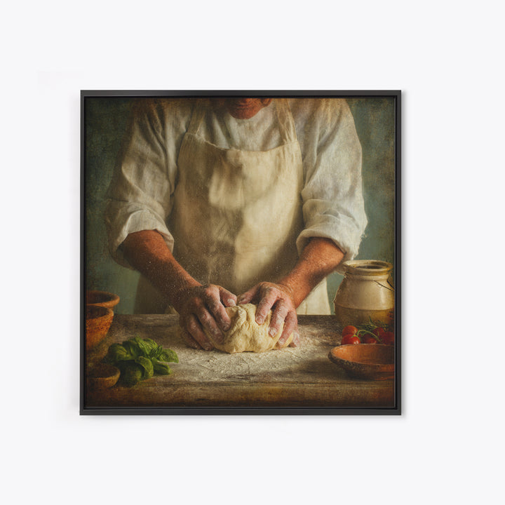 Baker Hands Shaping Dough Canvas Print, Bakery Art, Gallery Decor, Bakery Decor, Fine Art, Patisserie, Wall Art, Home Decor, BAK-1x1-17