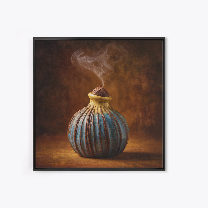 Chocolate Truffle Still Life Framed Canvas Print, Bakery Art, Watercolor Print, Bakery Decor, Oil Painting, Patisserie, BAK-1x1-43