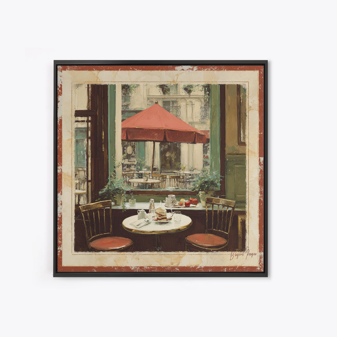 Parisian Dessert Poster Framed Canvas Print, Bakery Art, Print, Bakery Decor, Fine Art, Patisserie, Food Art, Kitchen Print, BAK-1x1-48