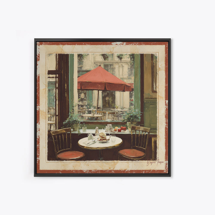 Parisian Dessert Poster Framed Canvas Print, Bakery Art, Print, Bakery Decor, Fine Art, Patisserie, Food Art, Kitchen Print, BAK-1x1-48