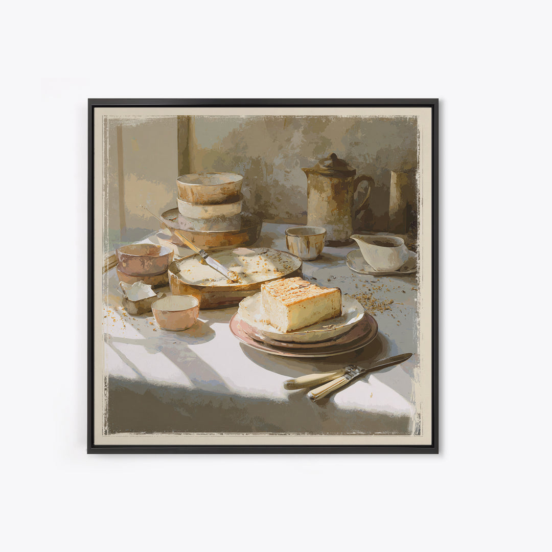 Parisian Dessert Poster Framed Canvas Print, Bakery Art, French Wall Art, Bakery Decor, Fine Art, Patisserie, Room Decor, BAK-1x1-72