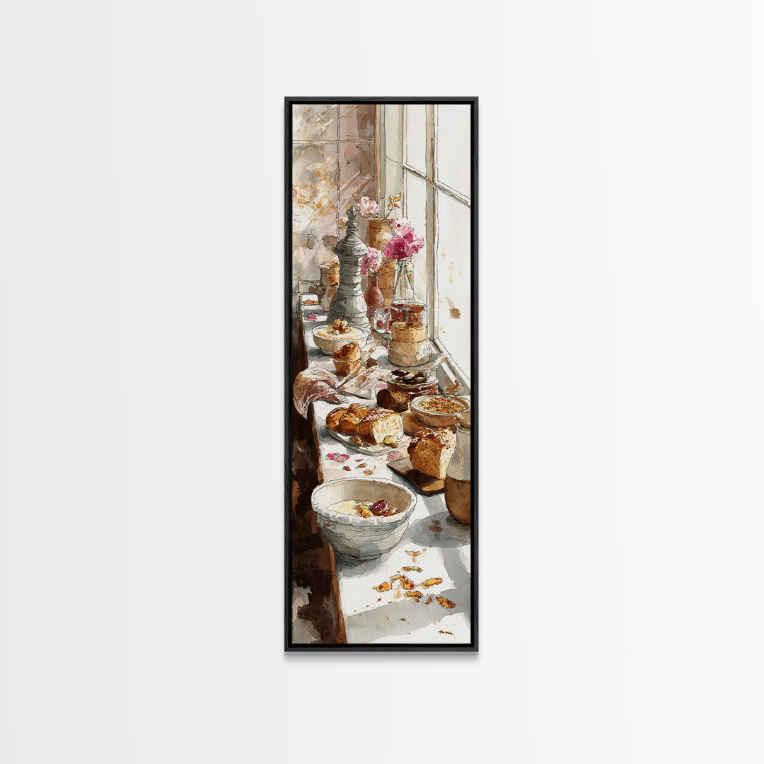 French Patisserie Window Display of Pastel Pastries Canvas Print, Bakery Art, Gallery Decor, Bakery Decor, Fine Art, Patisserie, BAK-1x3-14