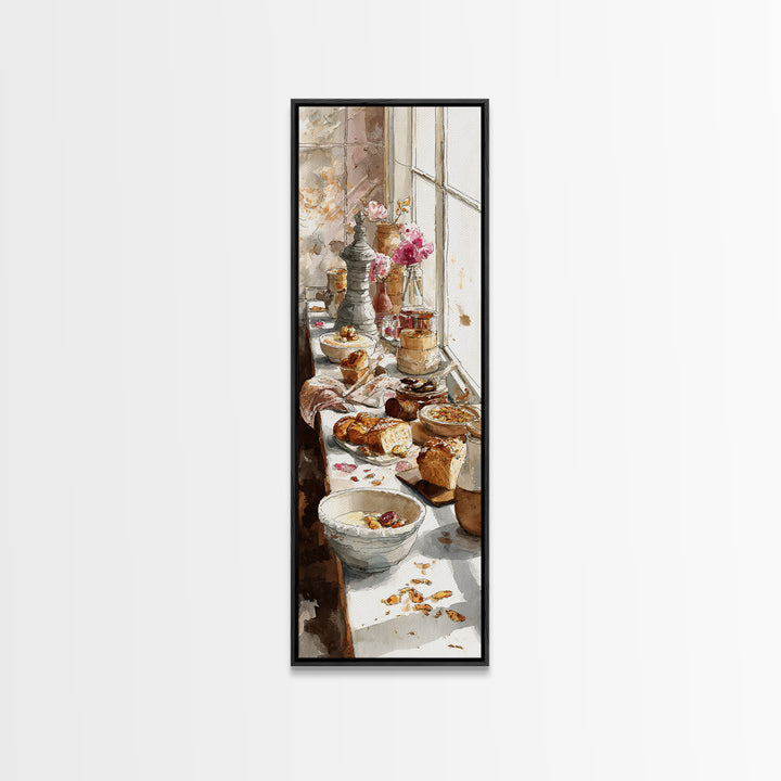 French Patisserie Window Display of Pastel Pastries Canvas Print, Bakery Art, Gallery Decor, Bakery Decor, Fine Art, Patisserie, BAK-1x3-14