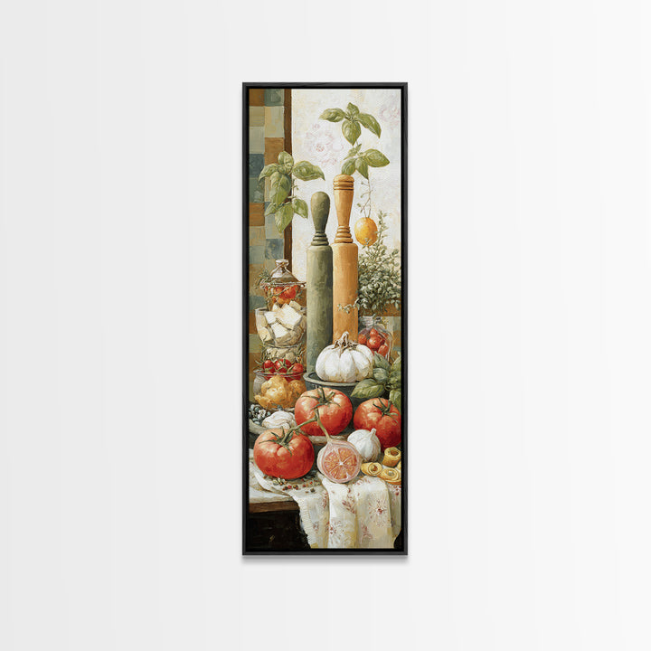 Patisserie Pattern of Rolling Pins and Pastries Canvas Print, Bakery Art, Coffee Wall Art, Bakery Decor, Fine Art, Patisserie, BAK-1x3-33
