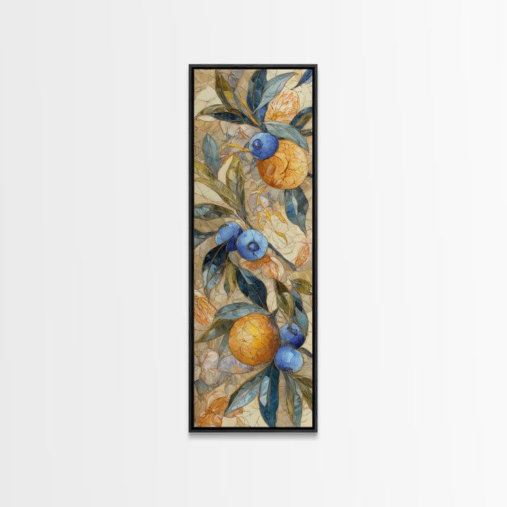 Blueberry Galette with Rustic Farmhouse Texture Canvas Print, Bakery Art, Neutral Wall Art, Bakery Decor, Fine Art, Patisserie, BAK-1x3-59