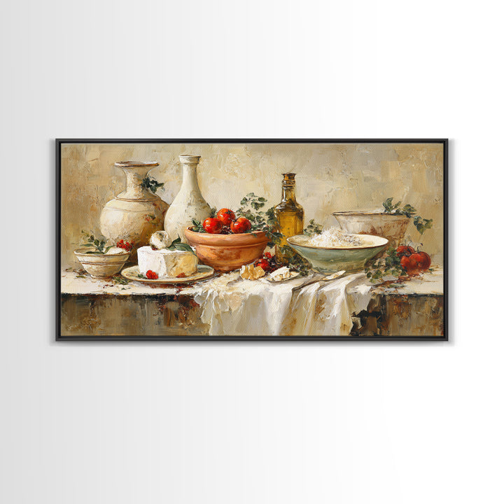 Parisian Dessert Poster Framed Canvas Print, Bakery Art, Statement Artwork, Bakery Decor, Fine Art, Patisserie, Art Print, BAK-2x1-20