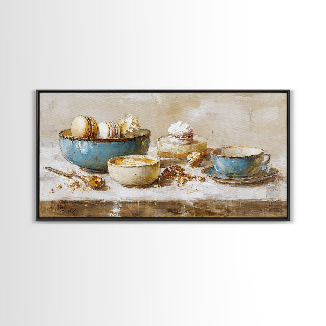 Parisian Dessert Poster Canvas Print, Bakery Art, Printable Art, Bakery Decor, Fine Art, Patisserie, Watercolor Print, BAK-2x1-68