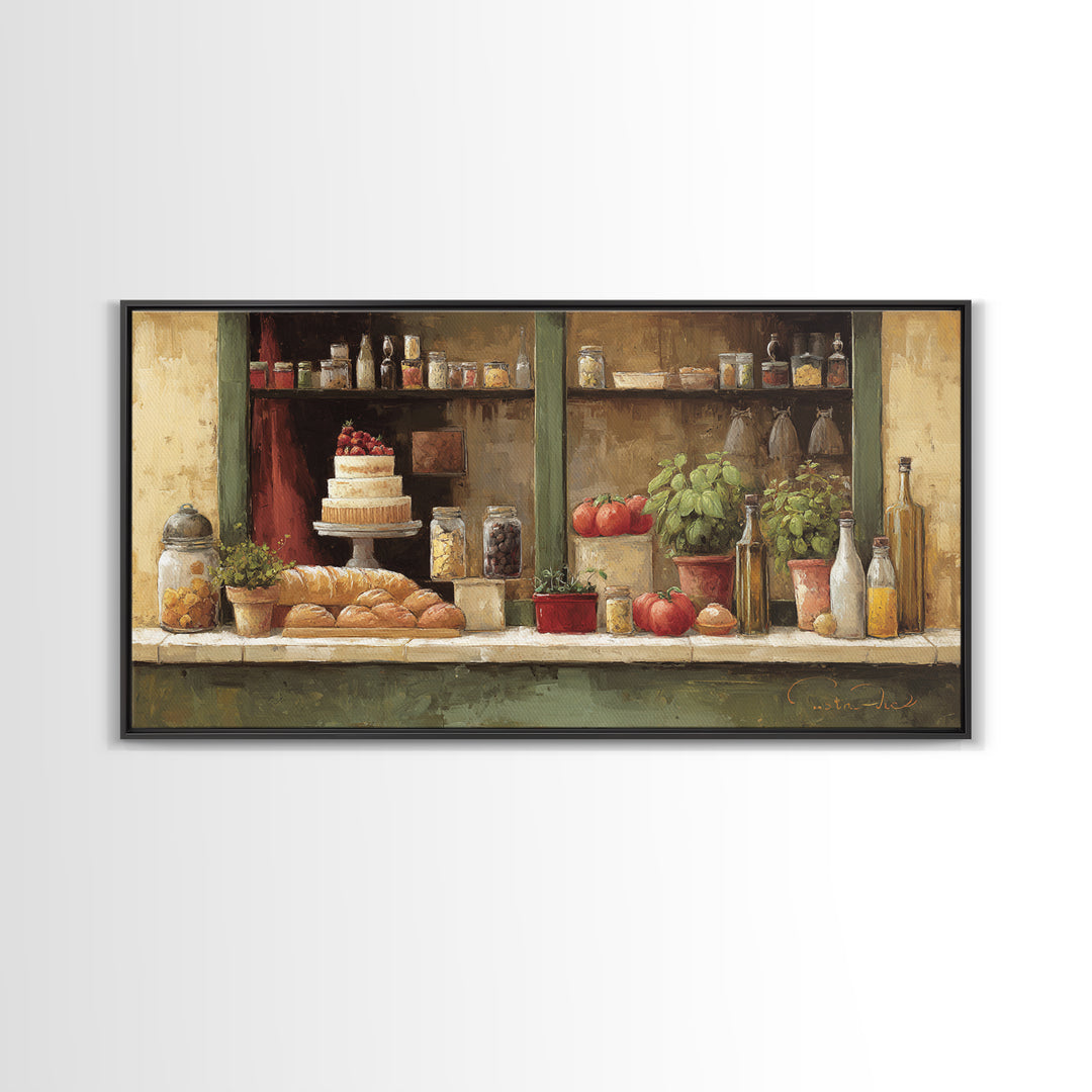 Parisian Dessert Poster Framed Canvas Print, Bakery Art, Kitchen Prints, Bakery Decor, Fine Art, Patisserie, Kids Art, BAK-2x1-92