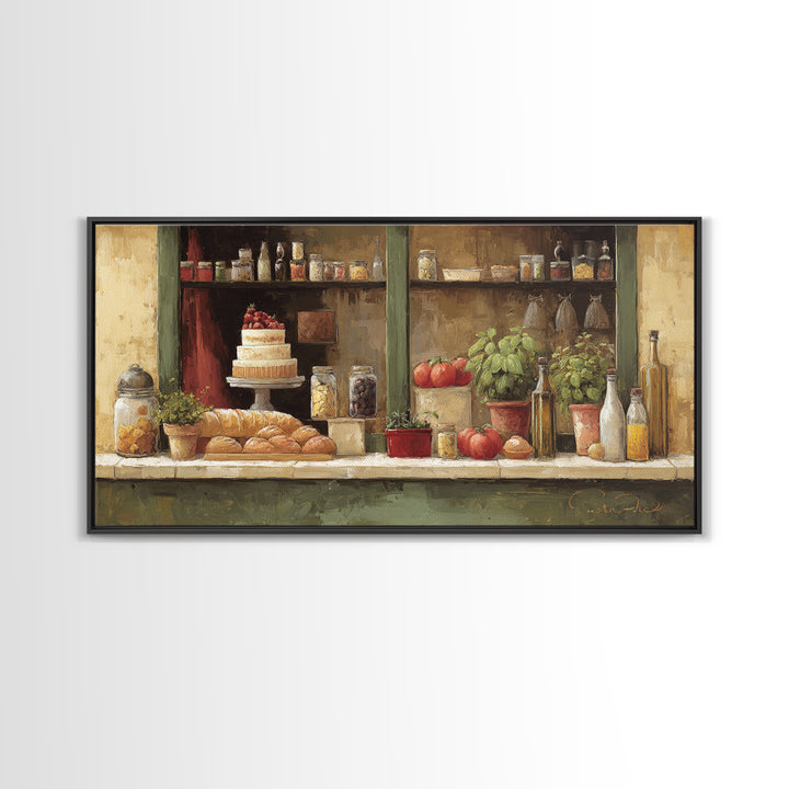 Parisian Dessert Poster Framed Canvas Print, Bakery Art, Kitchen Prints, Bakery Decor, Fine Art, Patisserie, Kids Art, BAK-2x1-92