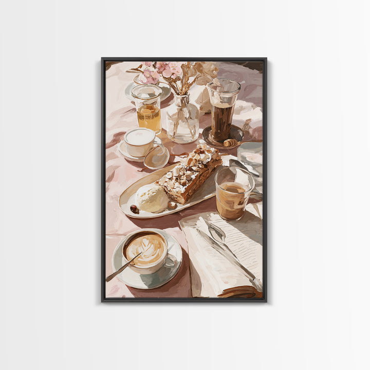 Parisian Dessert Poster Canvas Print, Bakery Art, Statement Artwork, Bakery Decor, Fine Art, Patisserie, Art Print, BAK-2x3-32