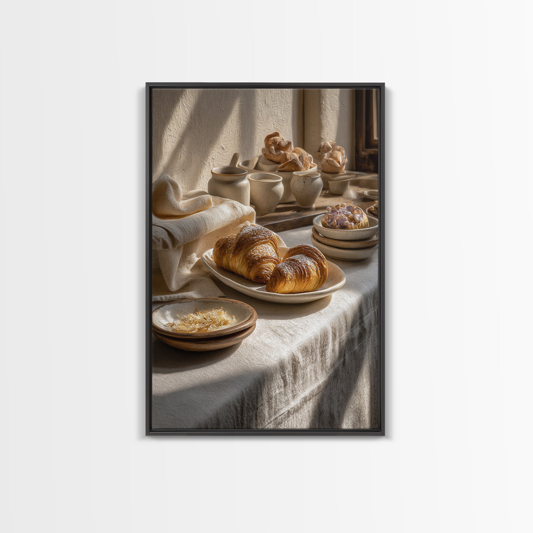 French Patisserie Window Display of Pastel Pastries Canvas Print, Bakery Art, Watercolor Painting, Bakery Decor, Patisserie, BAK-2x3-58
