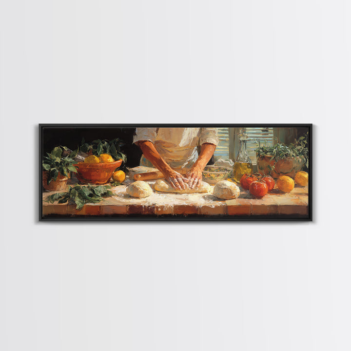 Baker Hands Shaping Dough Canvas Print, Bakery Art, Neutral Wall Art, Bakery Decor, Fine Art, Patisserie, Statement Artwork, BAK-3x1-33