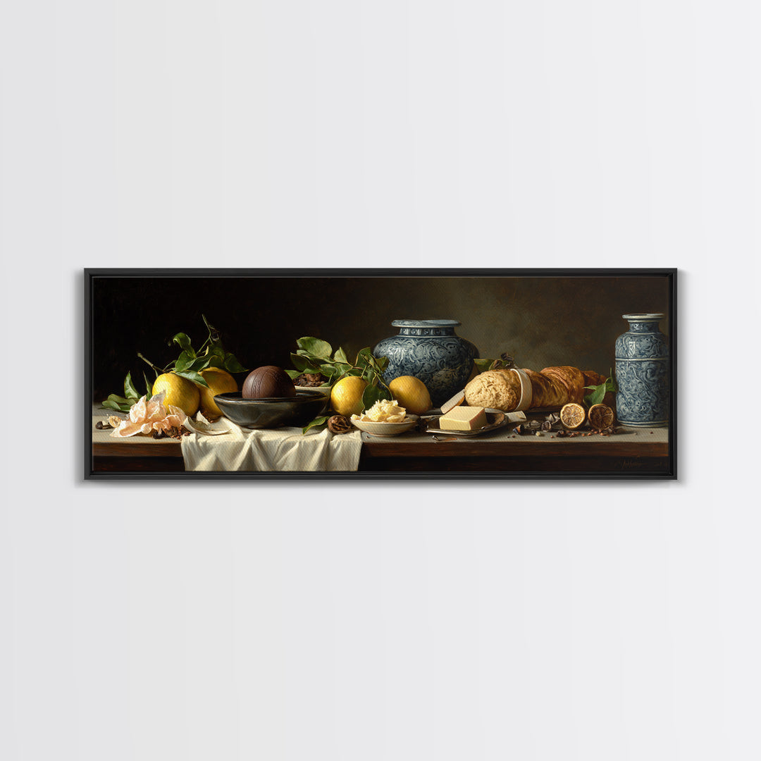 Chocolate Truffle Still Life Framed Canvas Print, Bakery Art, Art Print, Bakery Decor, Fine Art, Patisserie, Kitchen Print, BAK-3x1-59