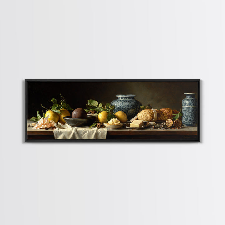 Chocolate Truffle Still Life Framed Canvas Print, Bakery Art, Art Print, Bakery Decor, Fine Art, Patisserie, Kitchen Print, BAK-3x1-59