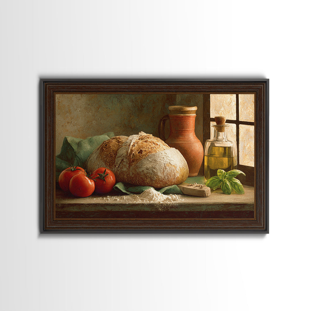 Rustic Loaf of Bread Canvas Print, Bakery Art, Room Decor, Bakery Decor, Fine Art, Patisserie, Digital Print, Printable Art, BAK-3x2-56