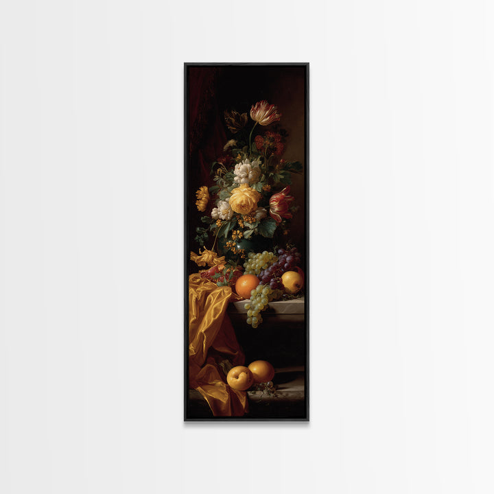 Theatrical Stormy Landscape Framed Canvas Print, Baroque Art, Room Decor Aesthetic, Living Room Decor, Fine Art, Ornate, BAO-1x3-70