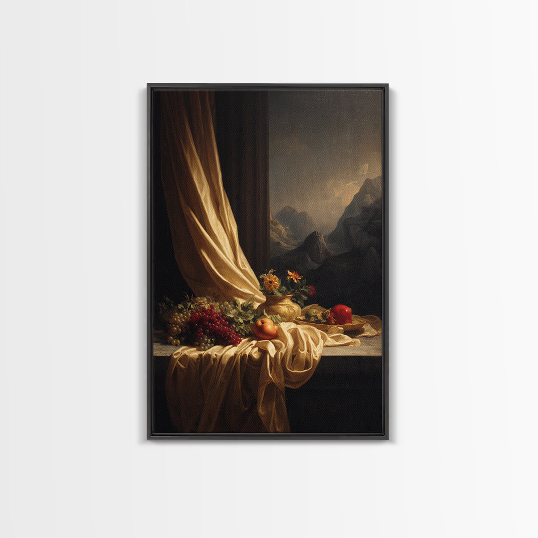 Theatrical Stormy Landscape Canvas Print, Baroque Art, Fine Art Print, Living Room Decor, Fine Art, Ornate, Painting, BAO-2x3-66